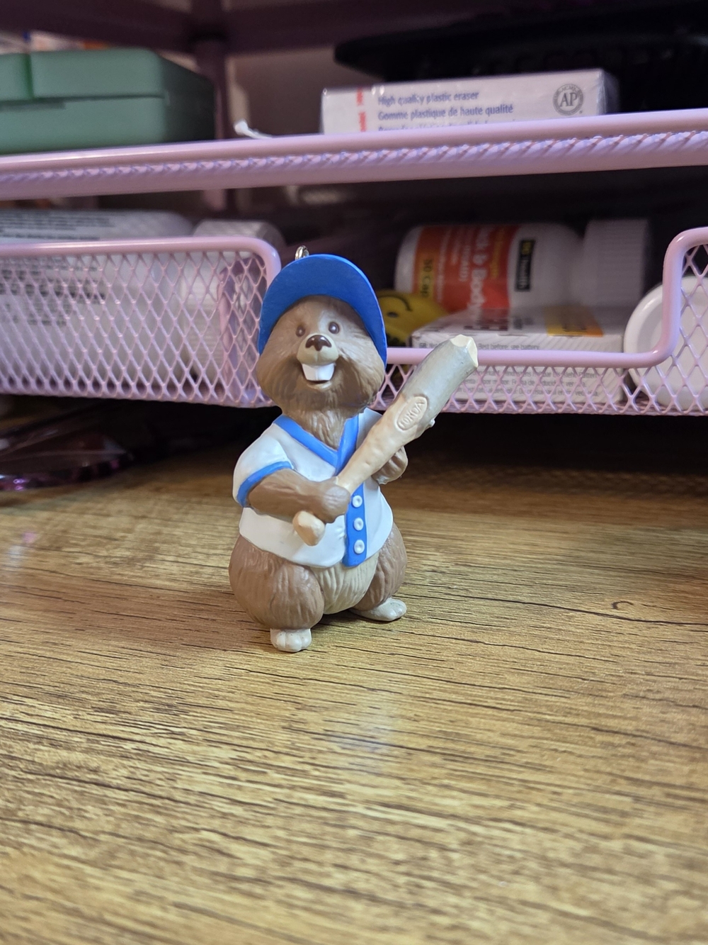 Hallmark Brown and Blue Baseball Gopher Ornament